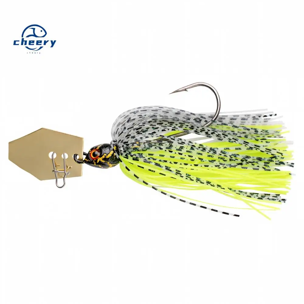 Cheery 7g-21g Chatterbait Lure Kit Bladed Jig Buzz Bait Fish Head