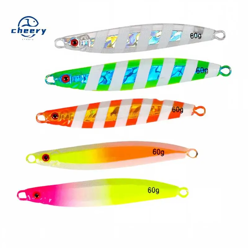CHEERY High Quality Saltwater Pike &amp; Fish 30g-80g Colorful Metal Jig