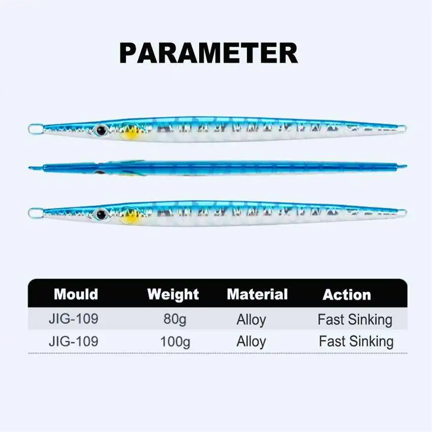 CHEERY 80g 100g Good Quality Deep Sea Silicone Jig Lure for Bass ABS Pencil Lure - view 2