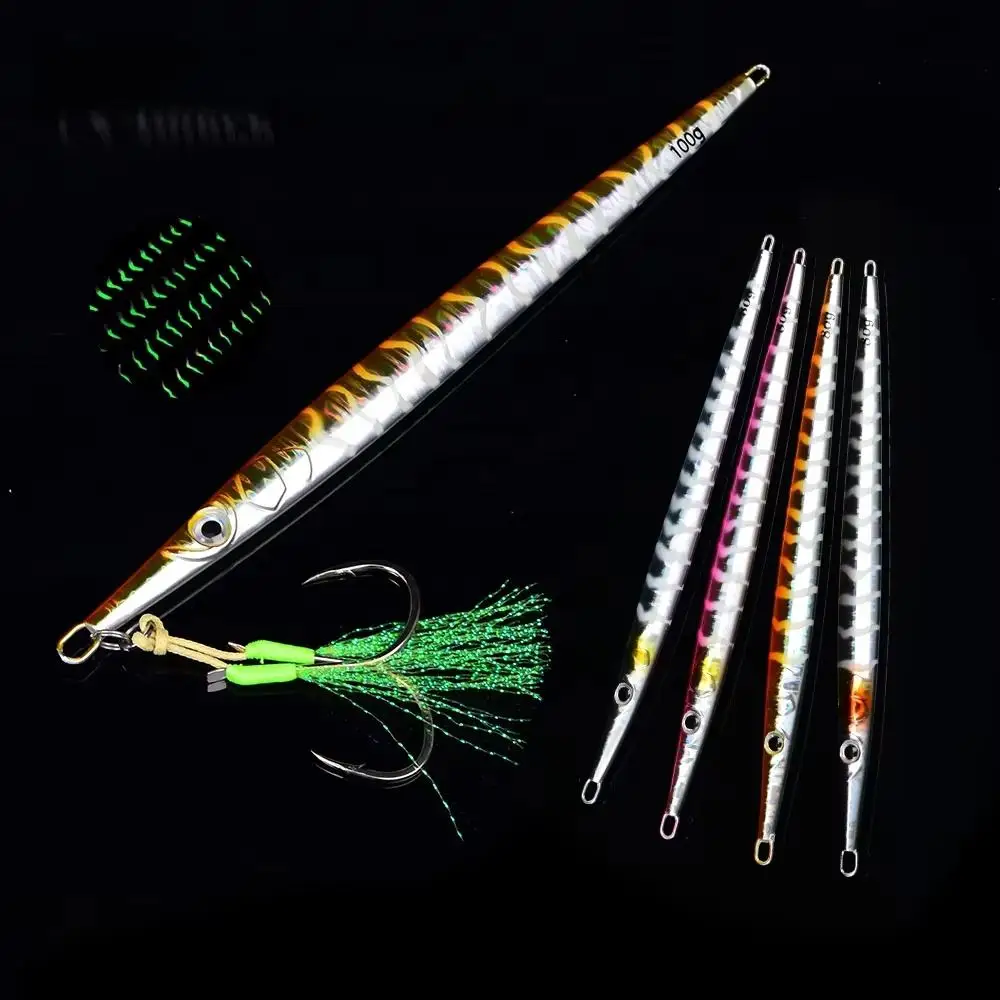 CHEERY 80g 100g Good Quality Deep Sea Silicone Jig Lure for Bass ABS Pencil Lure - view 13