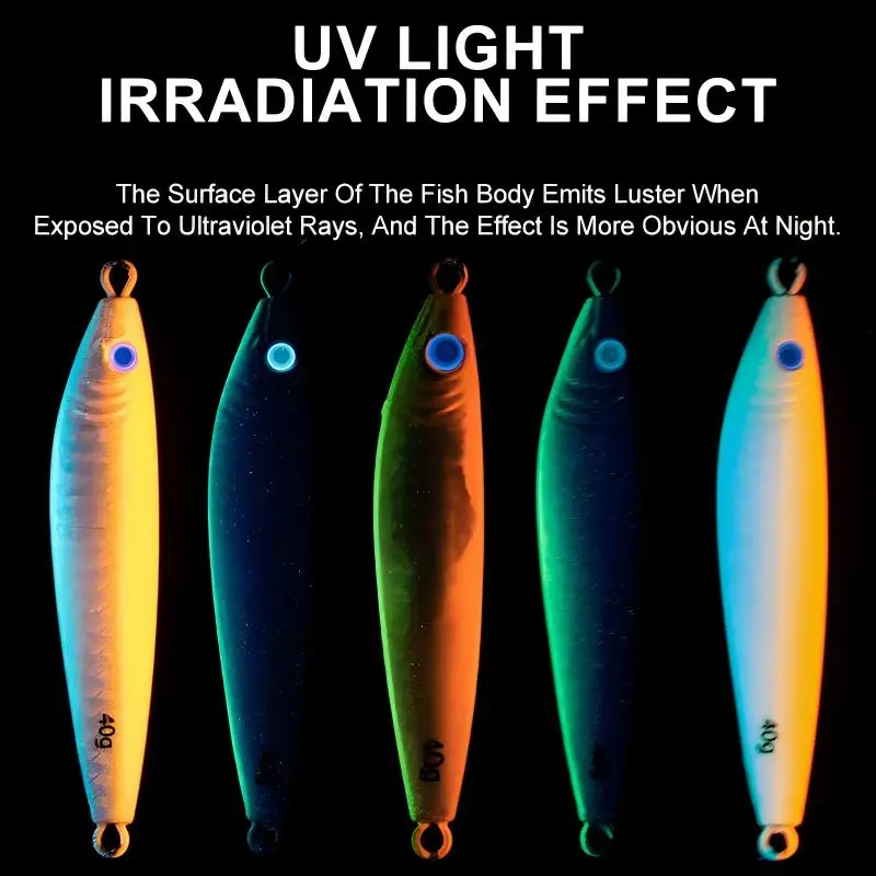 CHEERY Saltwater Casting Metal Jig Lead Lure Glow in the Dark ABS Pencil Lure - view 12
