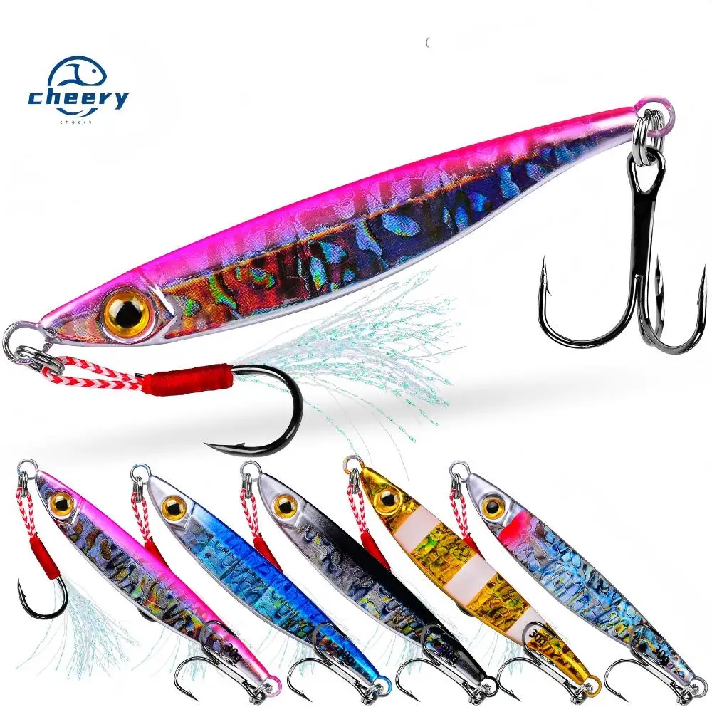Cheery 7g-30g Metal Jig Hard Fishing Lure Trolling Jigging