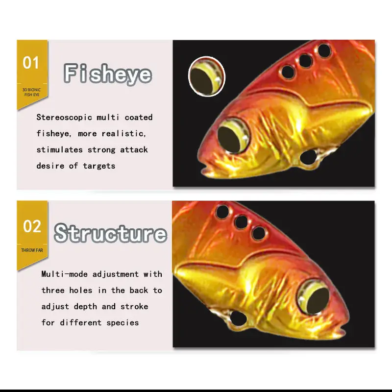 CHEERY 5g-10g Lead-Coated Copper Artificial Hard Bait Vibration ABS Pencil Lure - view 9