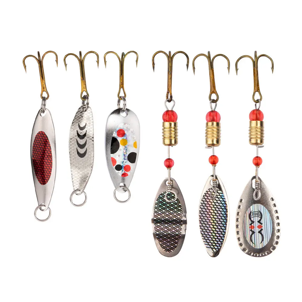 Spinnerbait Lures Kit with Tackle Box Stainless Steel Spoon ABS Pencil Lure - view 6