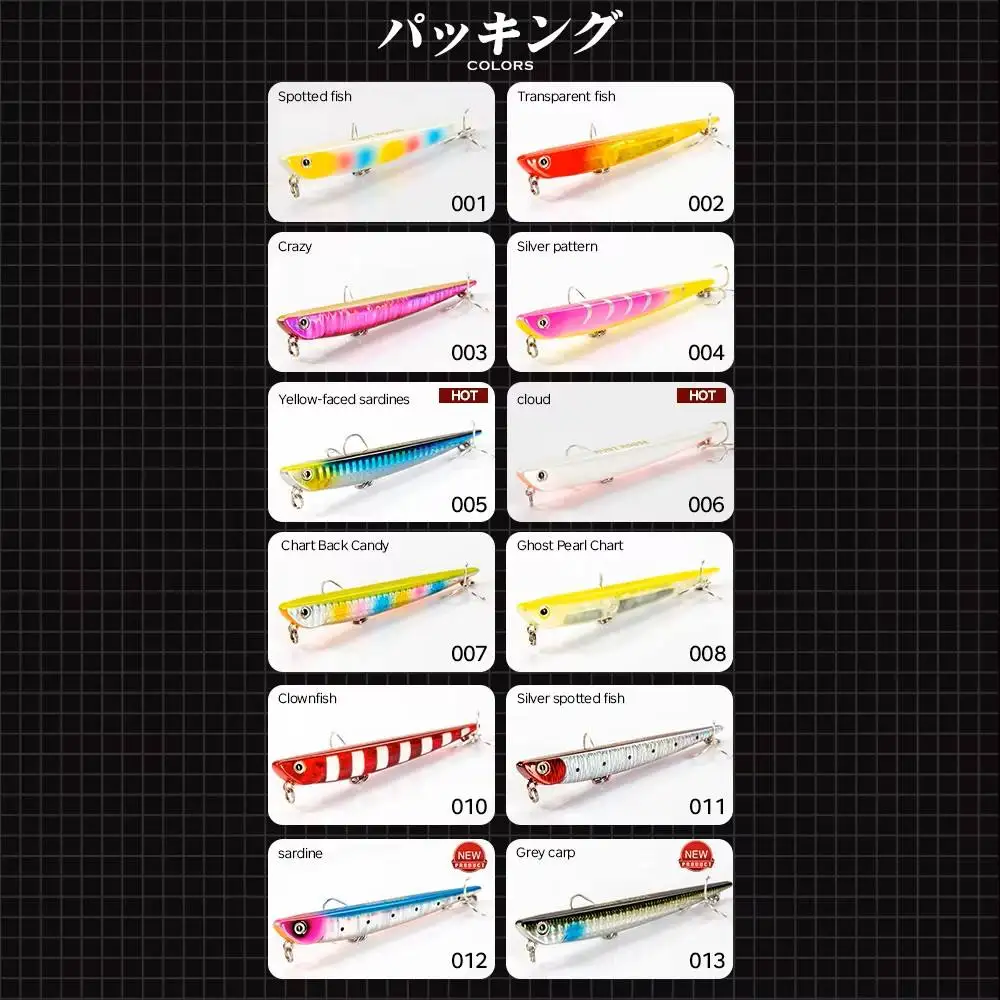 Factory-Direct Supply Bestseller ABS Rainbow Pencil Sinking Metal Jig ABS Pencil Lure - view 1