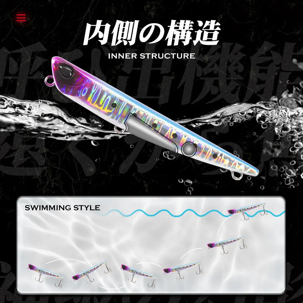 Factory-Direct Supply Bestseller ABS Rainbow Pencil Sinking Metal Jig ABS Pencil Lure - view 2