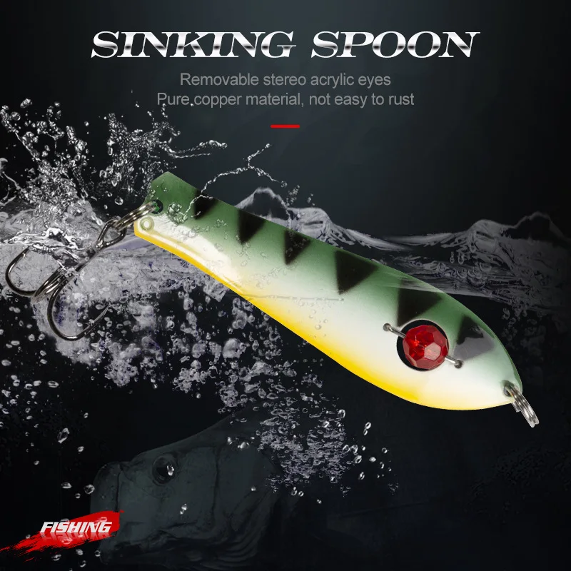 Lure Lifelike Metal Hard Bait Artificial Spoon Sinking Drop-Shot