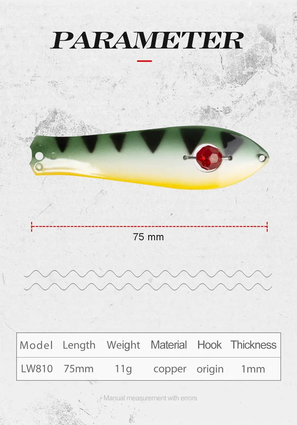 Lure Lifelike Metal Hard Bait Artificial Spoon Sinking Drop-Shot ABS Pencil Lure - view 7