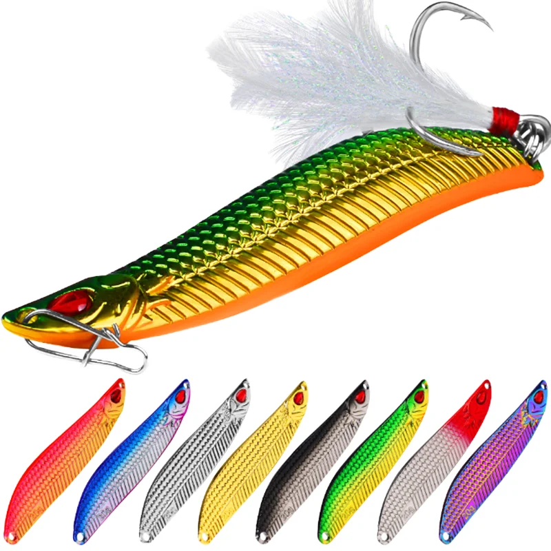 10g Artificial Metal Spoon Long Throw Bait Fishing Lure S-shape