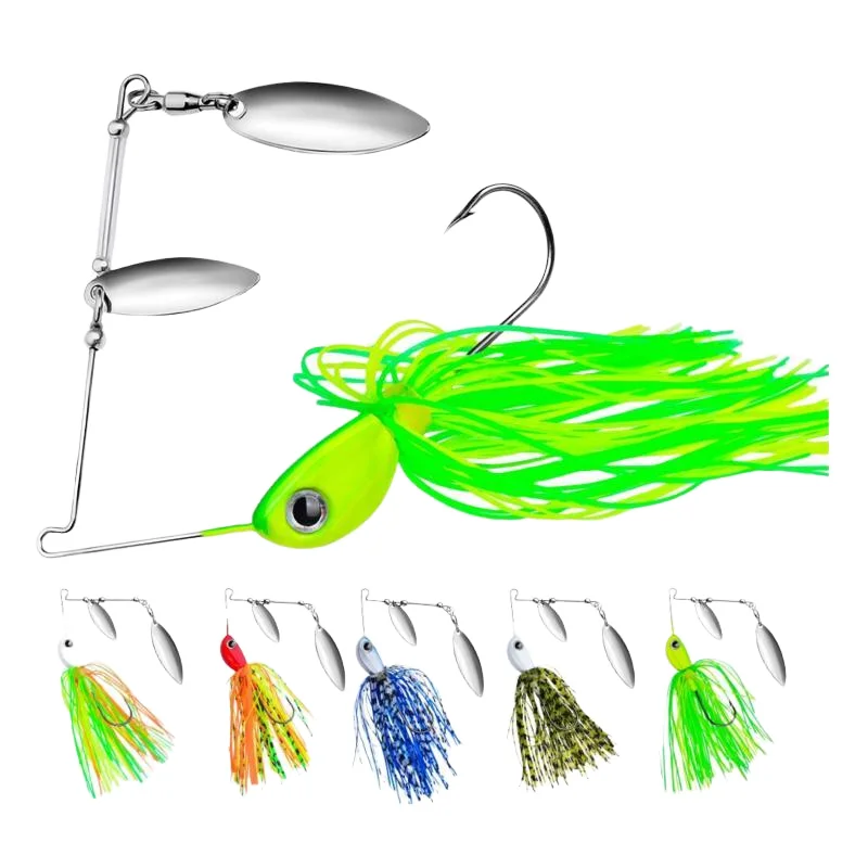Artificial Bee Fish Lure Metal Jig with Rubber Skirt Bass &amp;