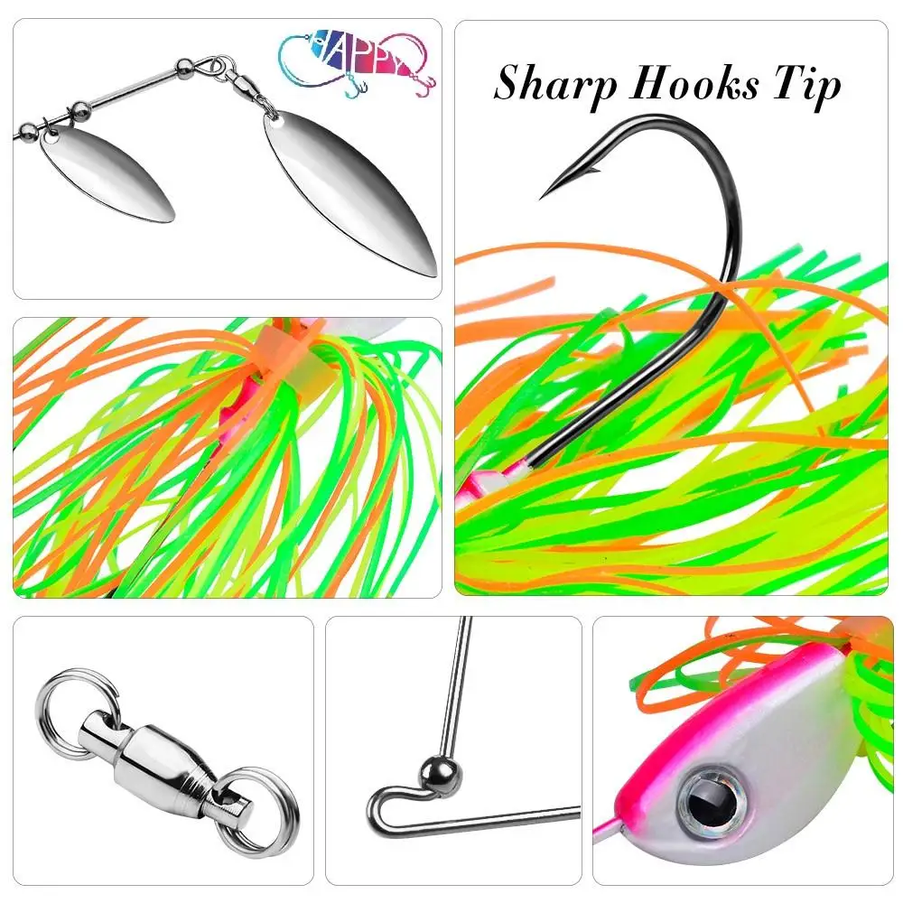 Artificial Bee Fish Lure Metal Jig with Rubber Skirt Bass &amp; ABS Pencil Lure - view 12