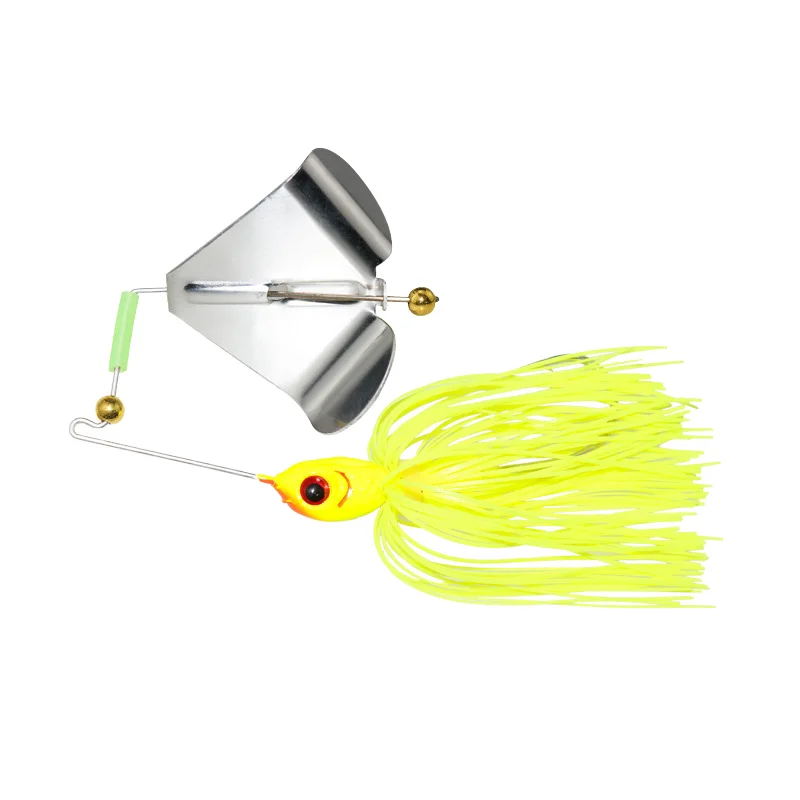 CHEERY PVC &amp; Metal Bladed Jig Spinnerbait Fishing Lure for