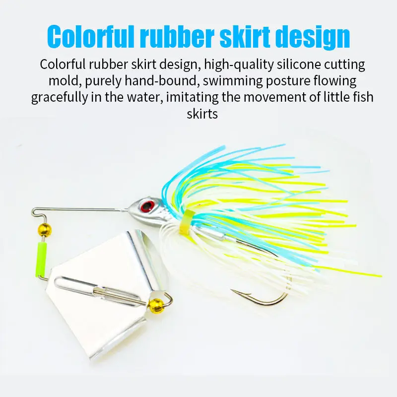 CHEERY PVC & Metal Bladed Jig Spinnerbait Fishing Lure for ABS Pencil Lure - view 15