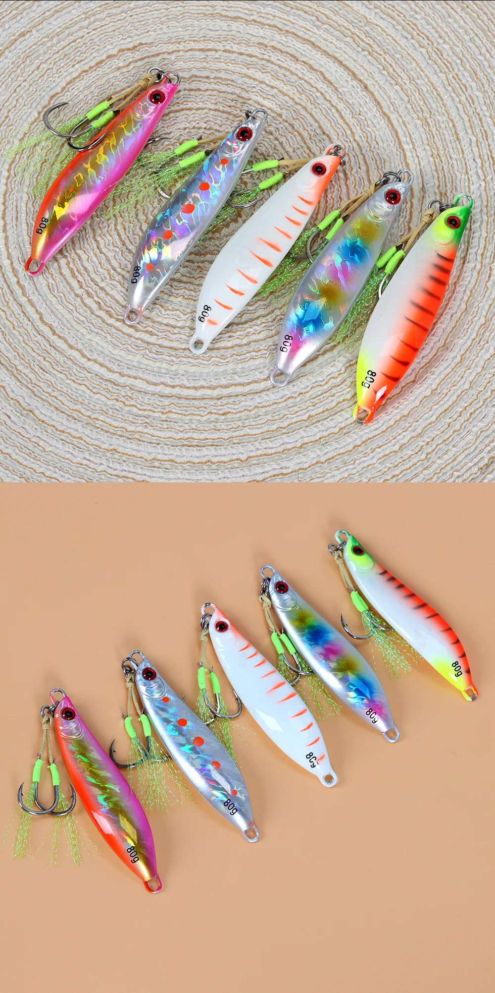 CHEERY Trail-Opening Curved Blade Lure Metal Jig Lead Fish Hook ABS Pencil Lure - view 3