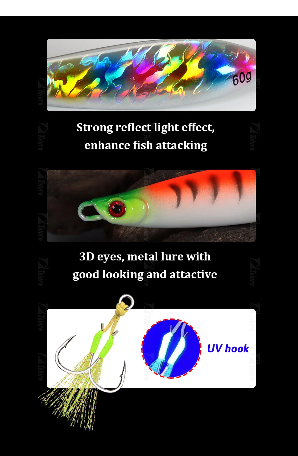 CHEERY Trail-Opening Curved Blade Lure Metal Jig Lead Fish Hook ABS Pencil Lure - view 4