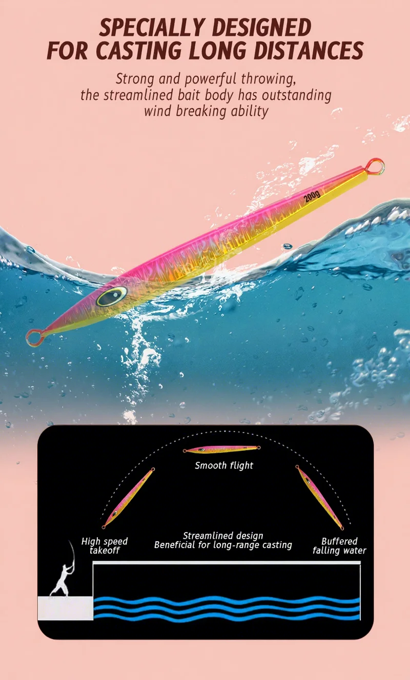 Cheery Glow-in-the-Dark Lure 130g-400g Artificial Hard Bait Boat ABS Pencil Lure - view 4