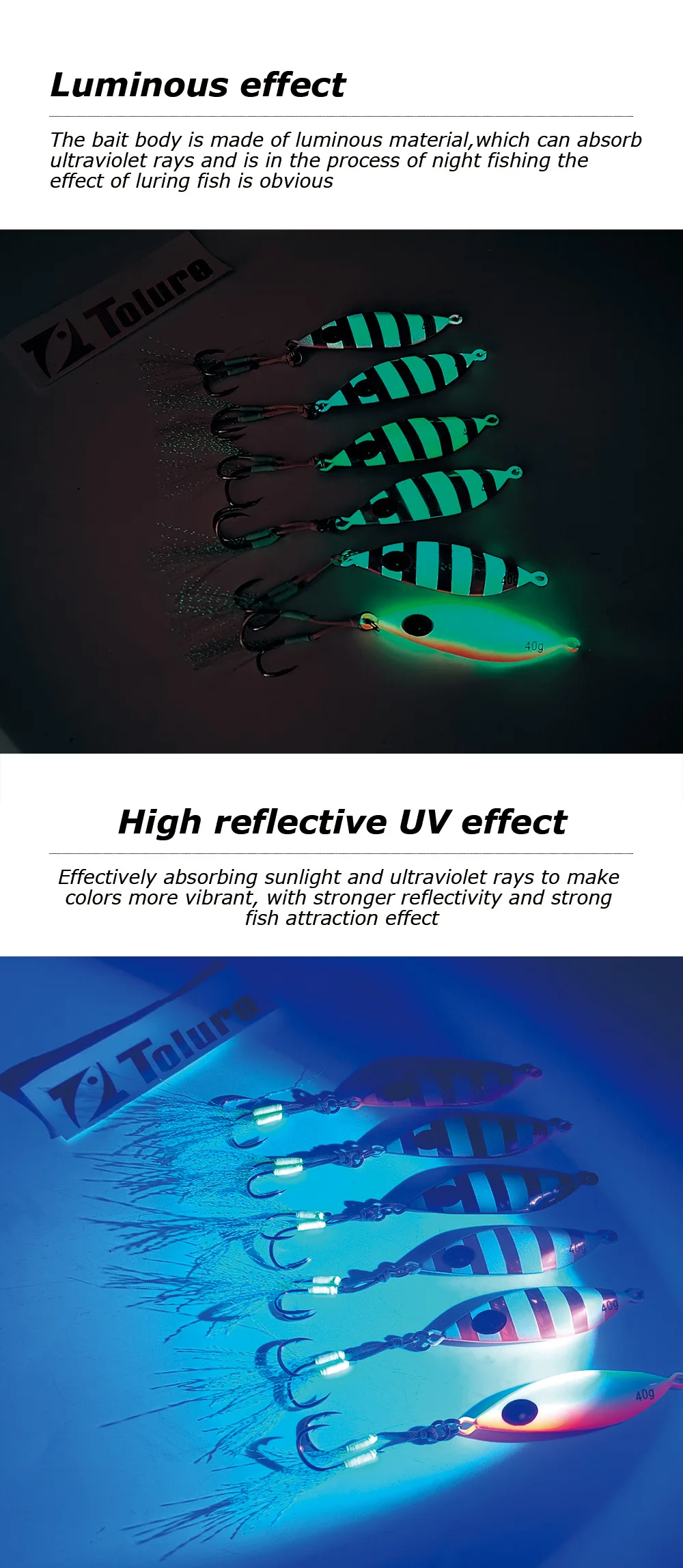 CHEERY Deep-Sea Lure Night-Glow Slow-Rolling Metal Jig Lead Fish ABS Pencil Lure - view 3