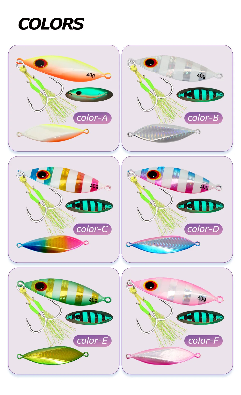 CHEERY Deep-Sea Lure Night-Glow Slow-Rolling Metal Jig Lead Fish ABS Pencil Lure - view 5