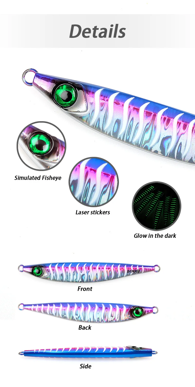 CHEERY Long-Range Sea Fishing Boat Lure Bait 40g-100g ABS Pencil Lure - view 8