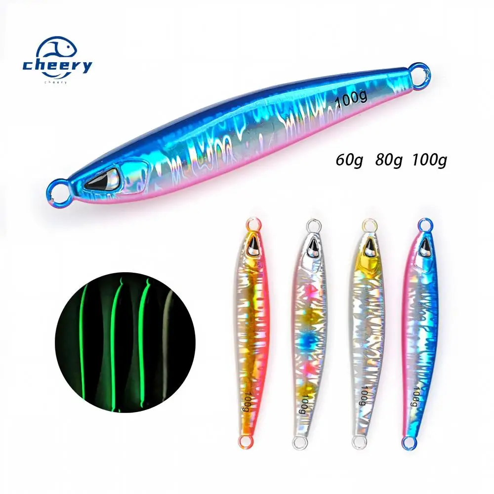 Cheery Lead Fish Lure Metal Plate Bait for Saltwater Sea Fishing
