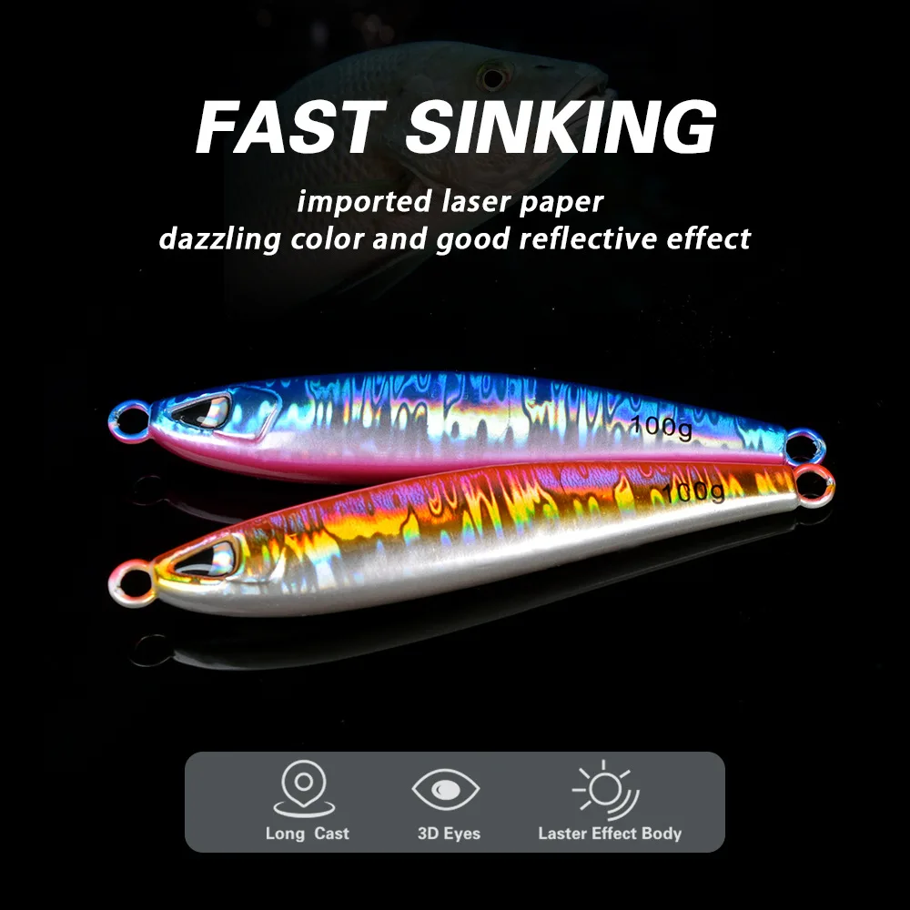Cheery Lead Fish Lure Metal Plate Bait for Saltwater Sea Fishing ABS Pencil Lure - view 3