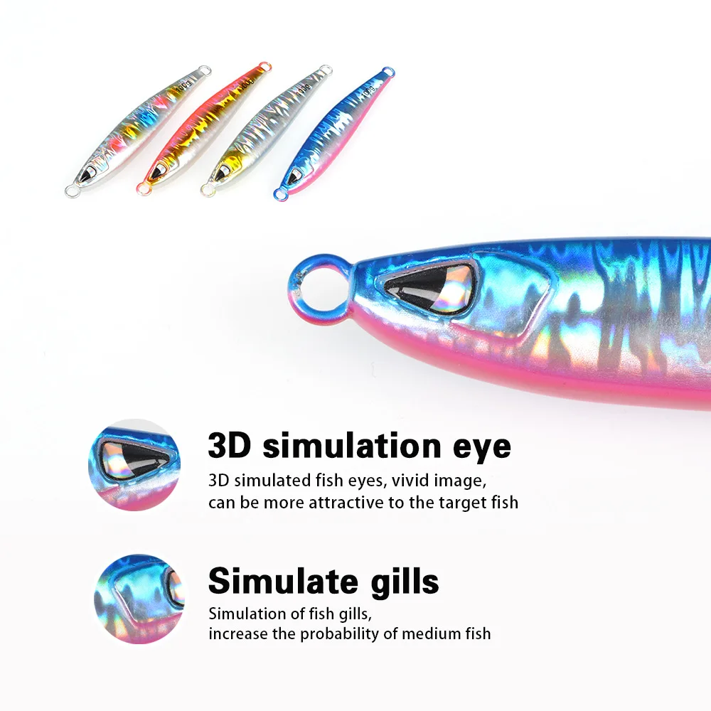 Cheery Lead Fish Lure Metal Plate Bait for Saltwater Sea Fishing ABS Pencil Lure - view 6