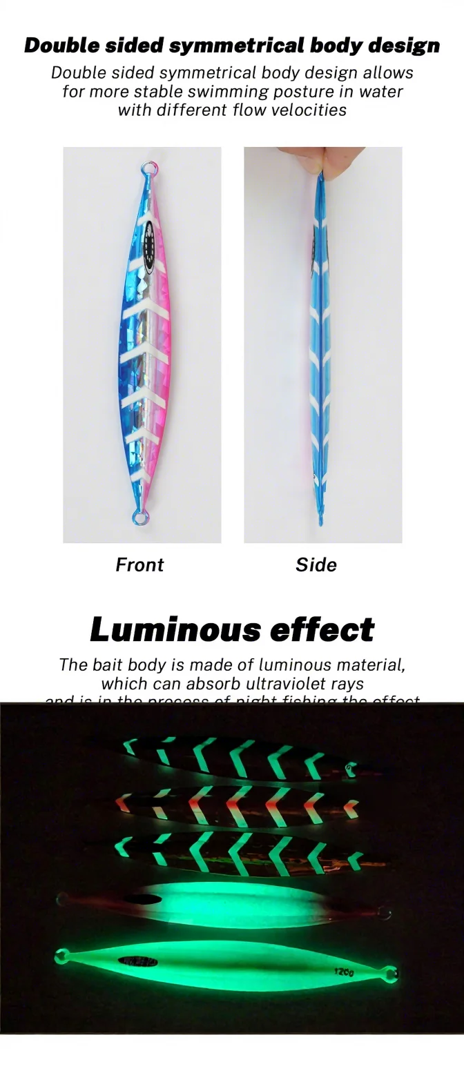 CHEERY Slow-Rolling Iron Plate Metal Artificial Hard Bait Lure ABS Pencil Lure - view 5