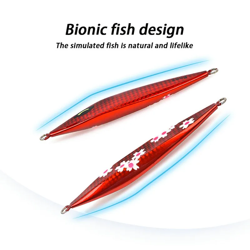 Deep-Sea Slow-Rolling Luminous Metal-Plate Laser Lure Bait 200g ABS Pencil Lure - view 14