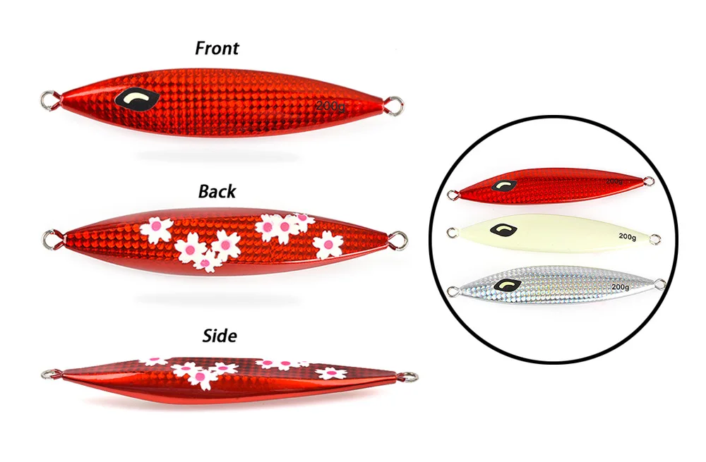 Deep-Sea Slow-Rolling Luminous Metal-Plate Laser Lure Bait 200g ABS Pencil Lure - view 2