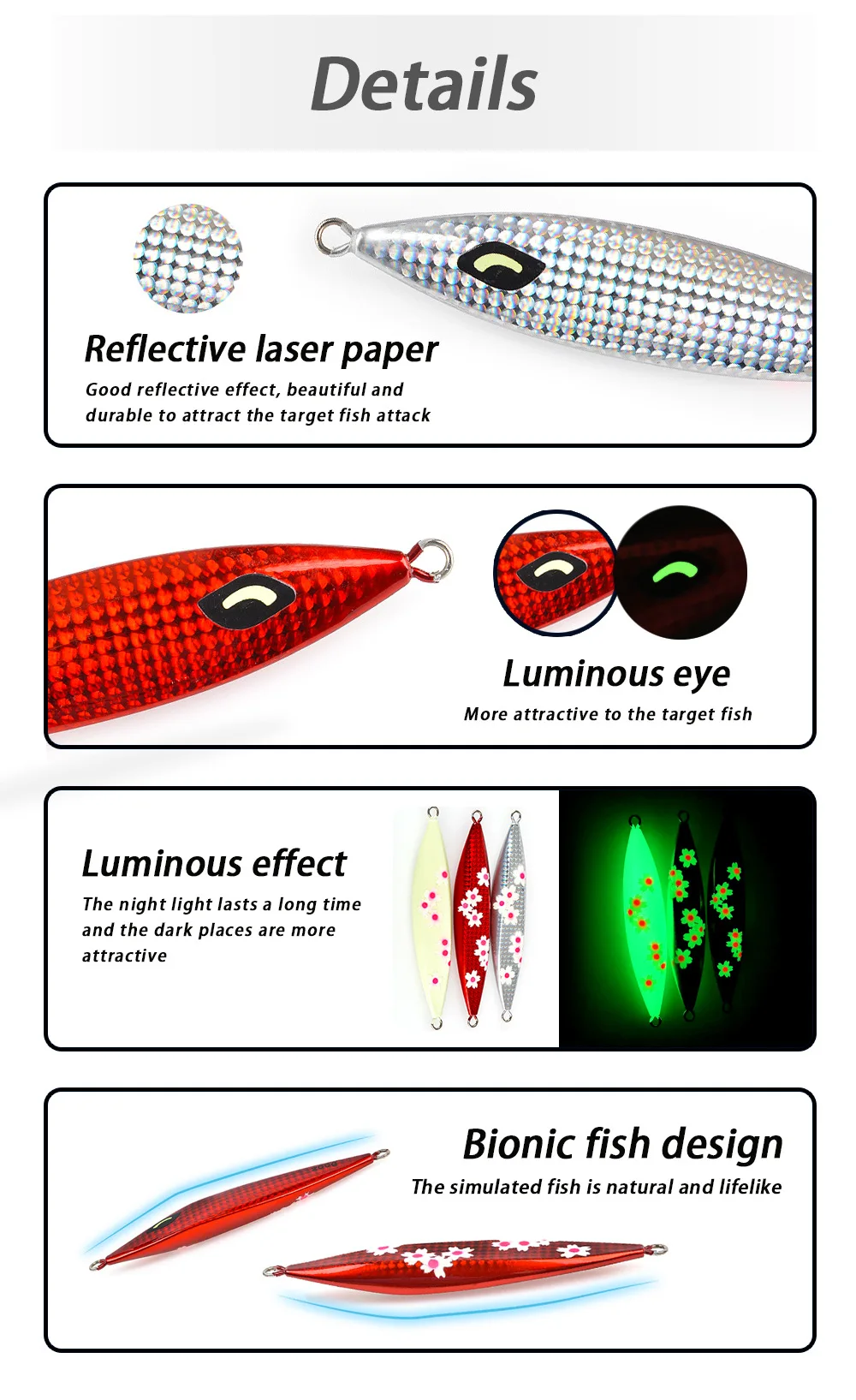 Deep-Sea Slow-Rolling Luminous Metal-Plate Laser Lure Bait 200g ABS Pencil Lure - view 3