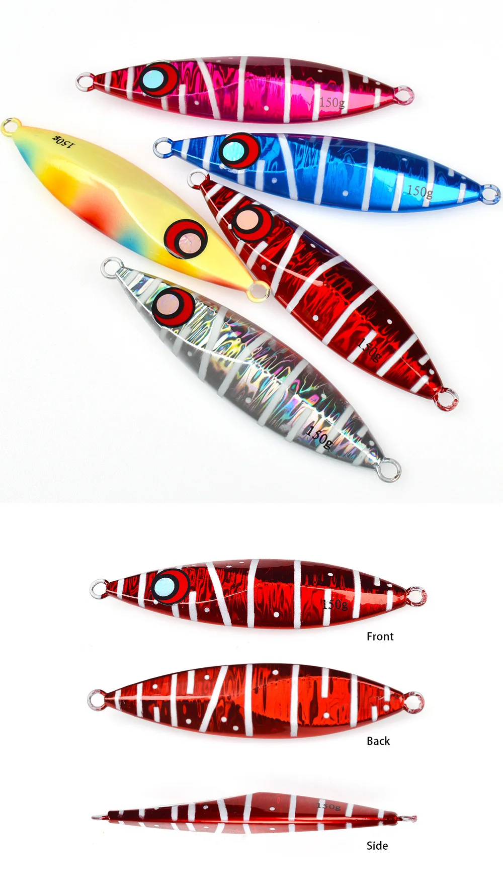 Cross-Border New Product Lead Luminous Effect 80g 100g 150g 200g ABS Pencil Lure - view 5
