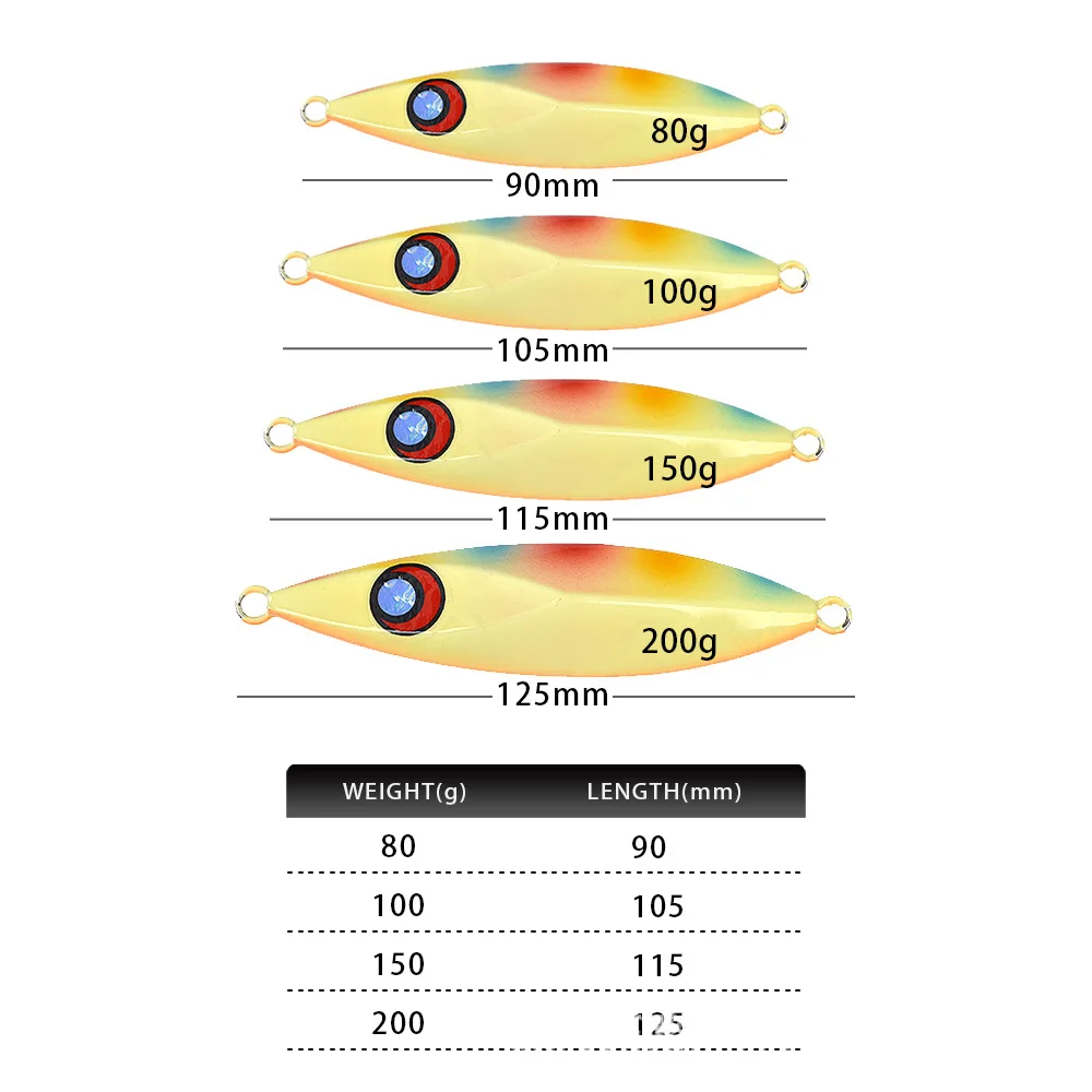 Cross-Border New Product Lead Luminous Effect 80g 100g 150g 200g ABS Pencil Lure - view 13