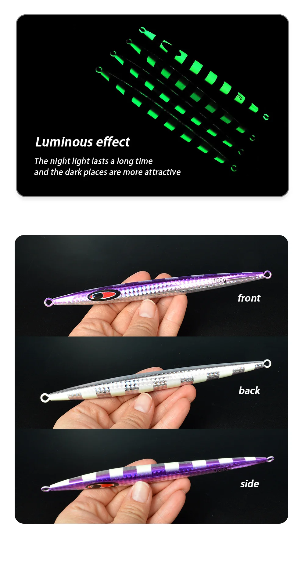 Cross-Border Hot-Selling 3D Printed Luminous Iron Plate Metal Jig ABS Pencil Lure - view 4