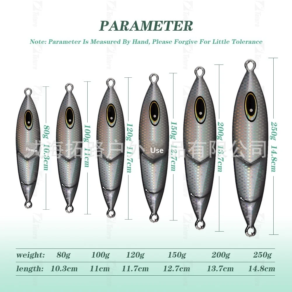 Night-Glow Speed-Sinking Metal Jig Artificial Hard Bait 80g-250g ABS Pencil Lure - view 7
