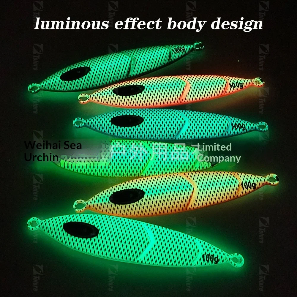 Night-Glow Speed-Sinking Metal Jig Artificial Hard Bait 80g-250g ABS Pencil Lure - view 9