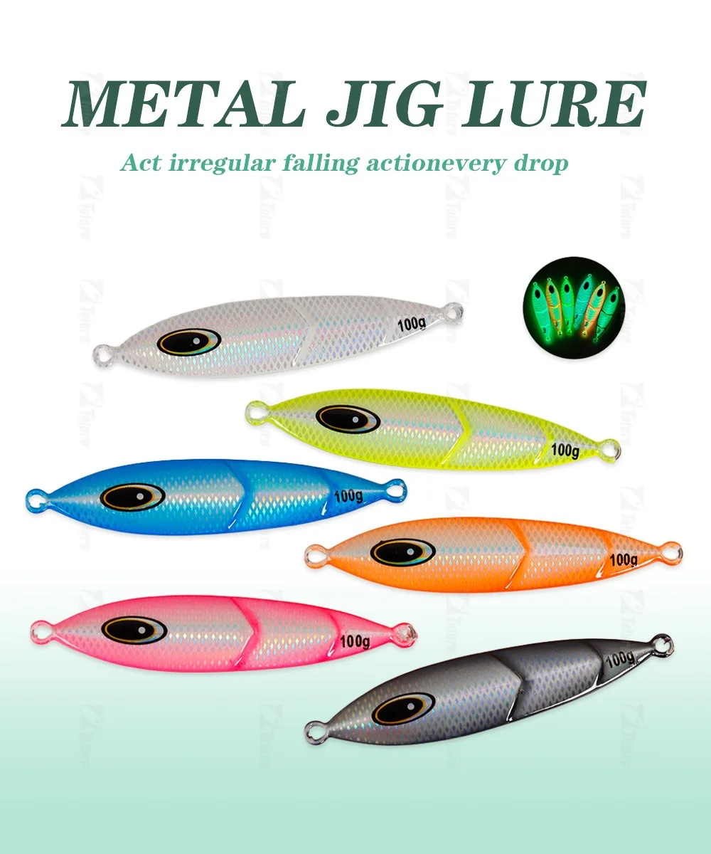 Night-Glow Speed-Sinking Metal Jig Artificial Hard Bait 80g-250g ABS Pencil Lure - view 10