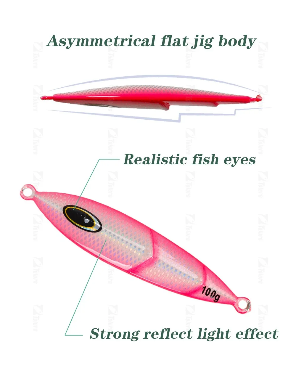 Night-Glow Speed-Sinking Metal Jig Artificial Hard Bait 80g-250g ABS Pencil Lure - view 12