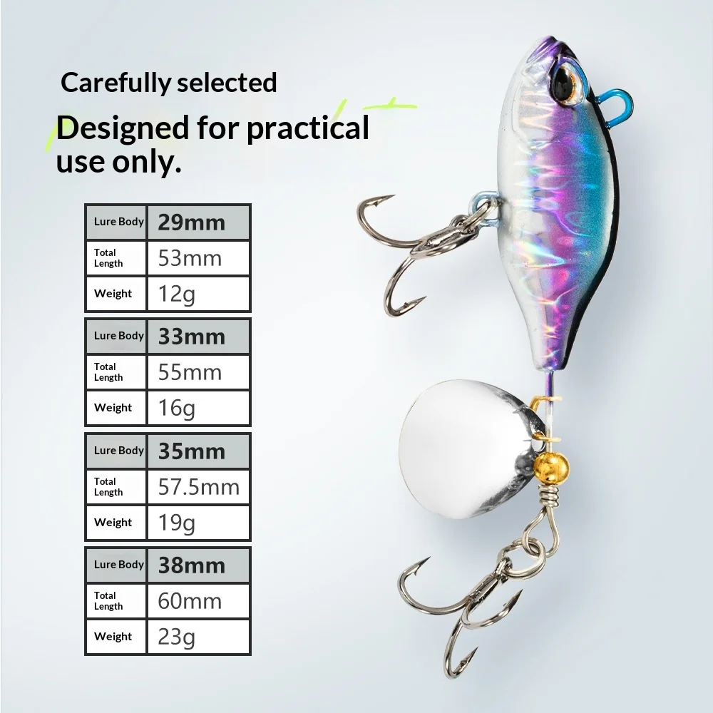 Lure Bait Spinning Sequin VIB Jig Lead Artificial Hard 12g-23g ABS Pencil Lure - view 6