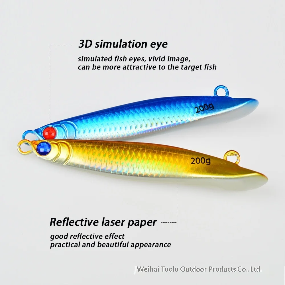 TOLURE TL Laser Gold Dragon Fish Yan Yue Iron Plate 40g-200g ABS Pencil Lure - view 5