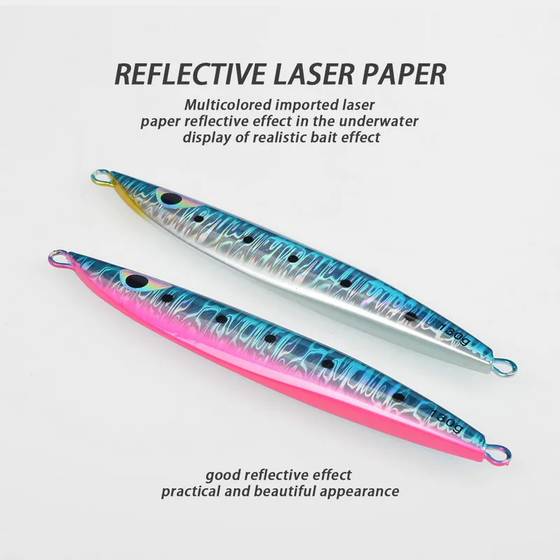 Glow-in-the-Dark Slow-Rolling Artificial Hard Bait Jig 130g 160g ABS Pencil Lure - view 12