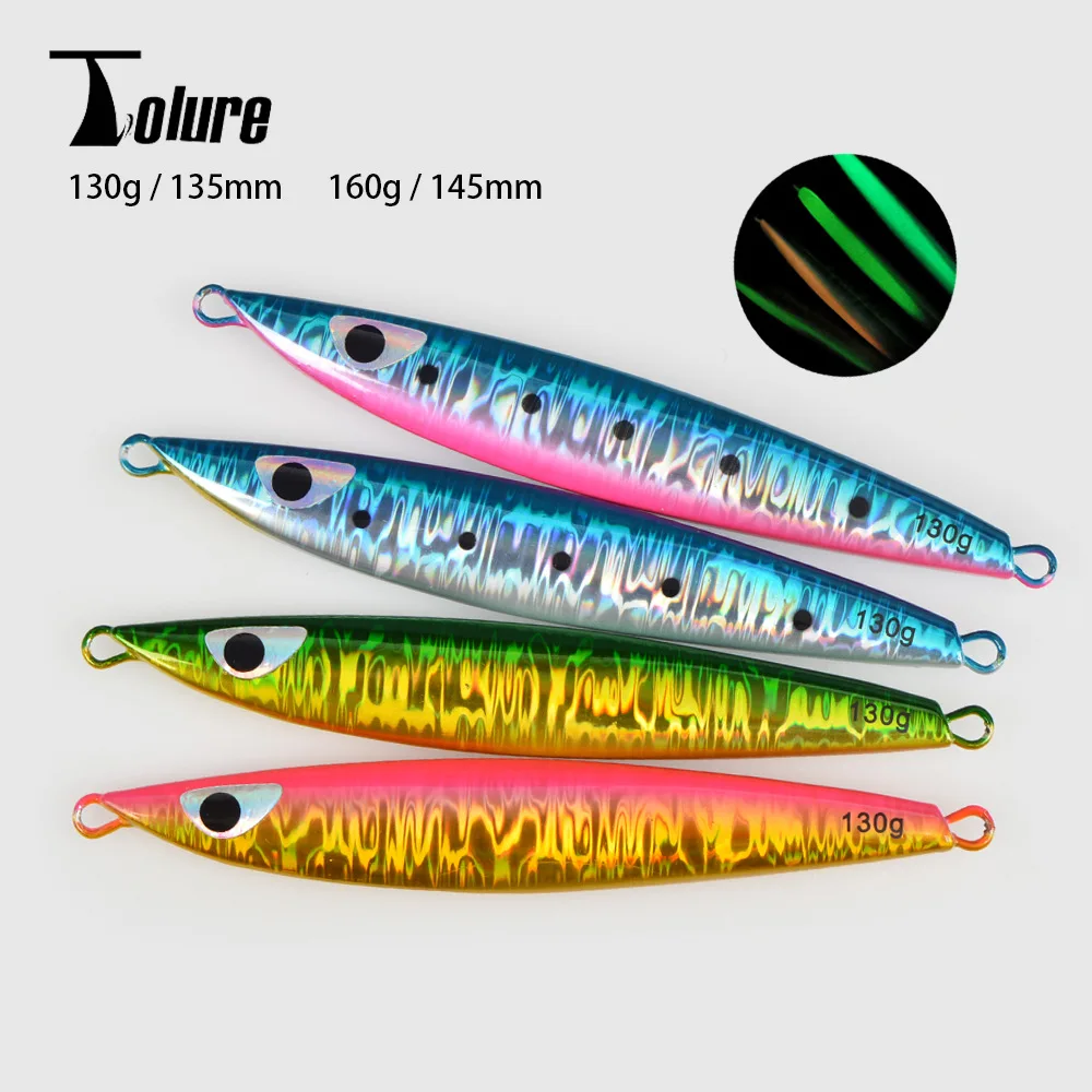 Glow-in-the-Dark Slow-Rolling Artificial Hard Bait Jig 130g 160g ABS Pencil Lure - view 4