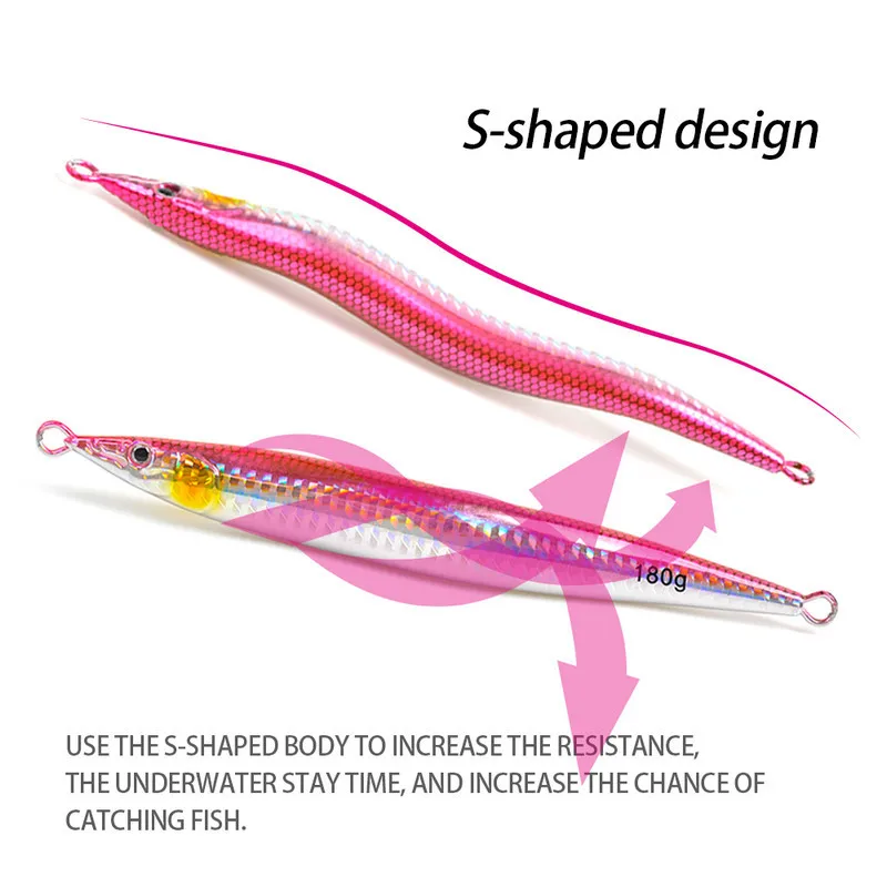 Boat Fishing Night-Luminous Quick-Pull Sinking Metal Jig 130g ABS Pencil Lure - view 14