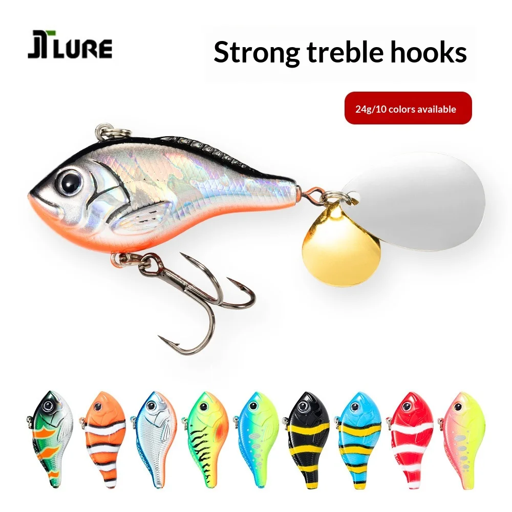 Full-Water-Column 24g 50mm Rotating Spinner Noise Blade Sinking ABS Pencil Lure - view 8