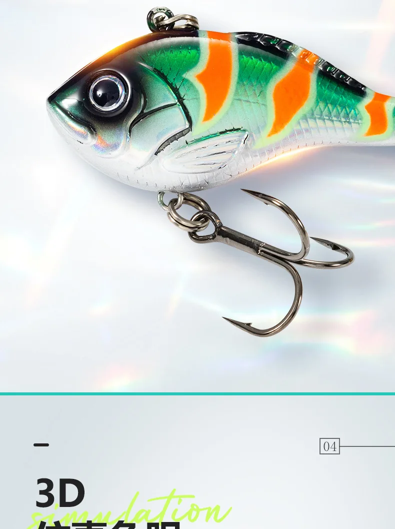 Full-Water-Column 24g 50mm Rotating Spinner Noise Blade Sinking ABS Pencil Lure - view 11