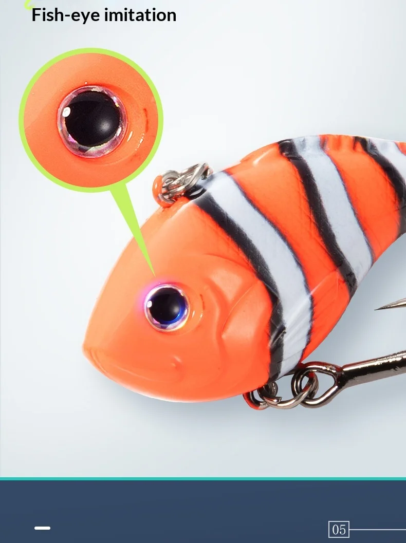 Full-Water-Column 24g 50mm Rotating Spinner Noise Blade Sinking ABS Pencil Lure - view 12