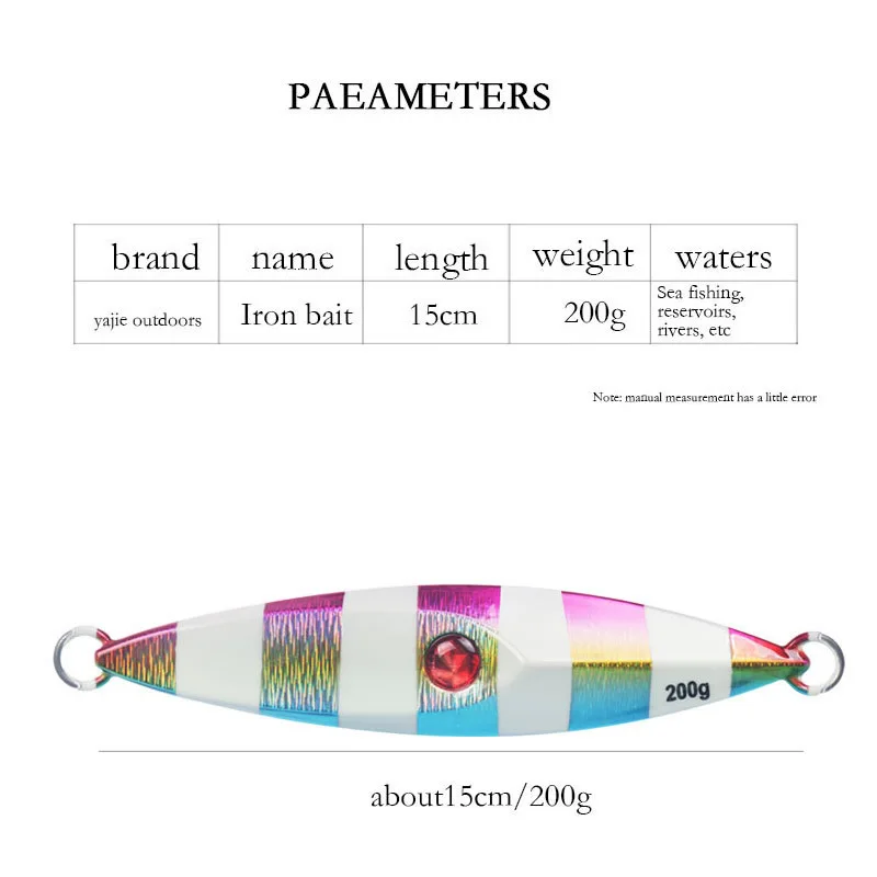 Grouper Sea Fishing 200/250g Lead Metal Jig Slow-Jigging Bait ABS Pencil Lure - view 7