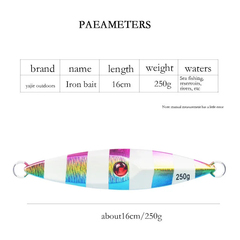 Grouper Sea Fishing 200/250g Lead Metal Jig Slow-Jigging Bait ABS Pencil Lure - view 8