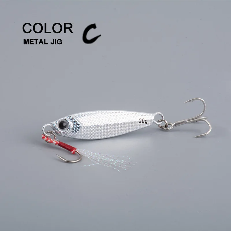 Simulation Small Fish Luminous Dragon Tooth Metal Jig Lure ABS Pencil Lure - view 4