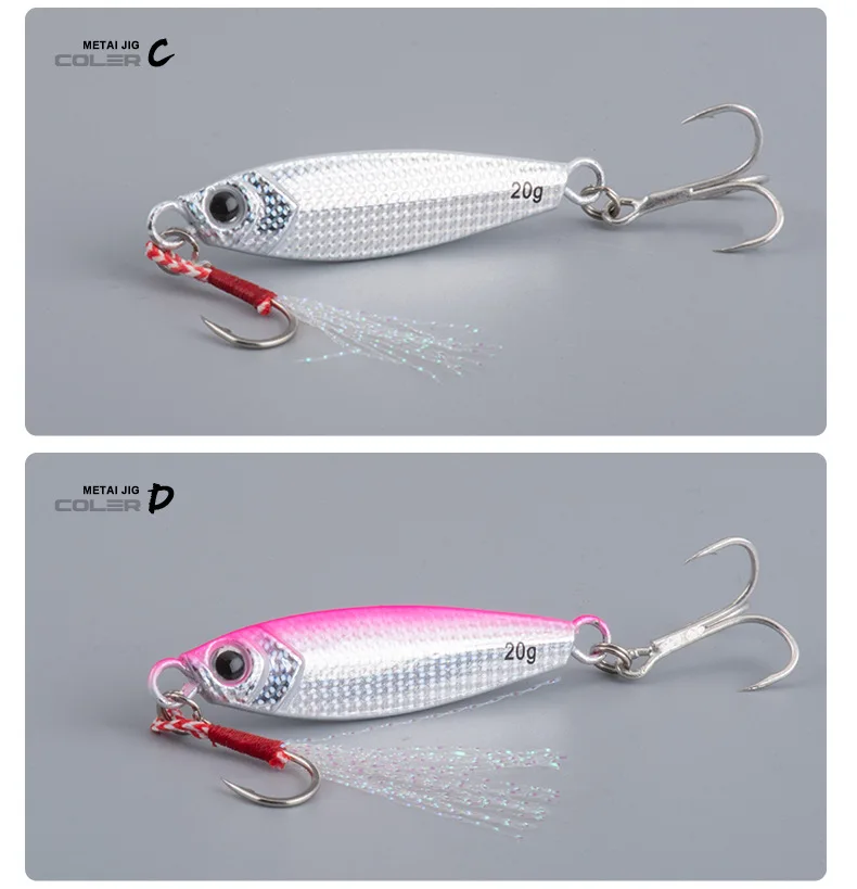 Simulation Small Fish Luminous Dragon Tooth Metal Jig Lure ABS Pencil Lure - view 6