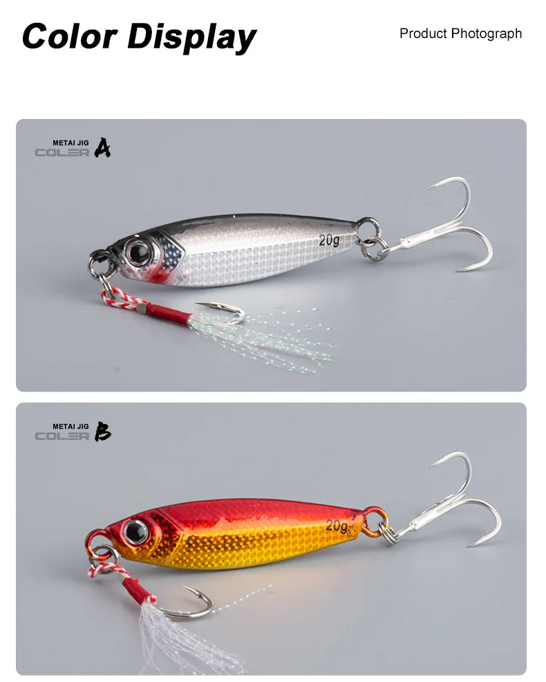 Simulation Small Fish Luminous Dragon Tooth Metal Jig Lure ABS Pencil Lure - view 7